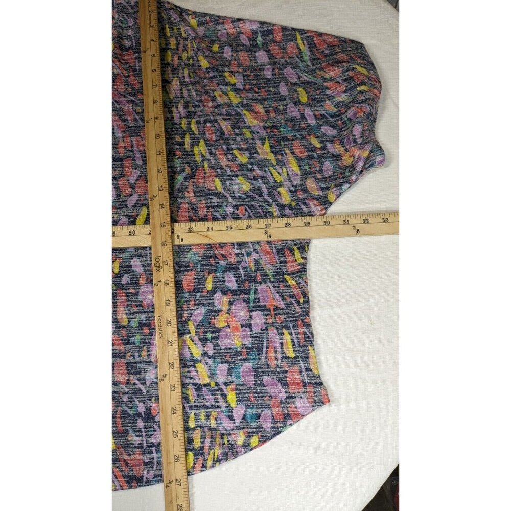 Westbound Women's Multi Color Pastel Confetti Short Sleeve Blouse Plus Size 2X - Picture 8 of 12